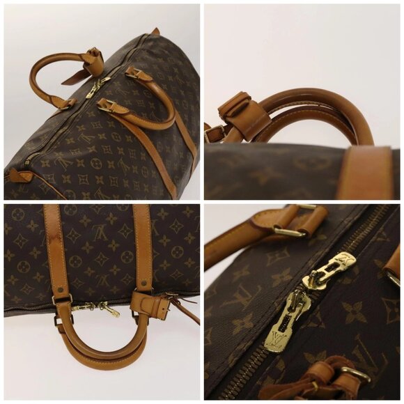 LOUIS VUITTON Monogram Keepall 55 Boston Bag M41424 LV Auth 139406 - Picture 16 of 16